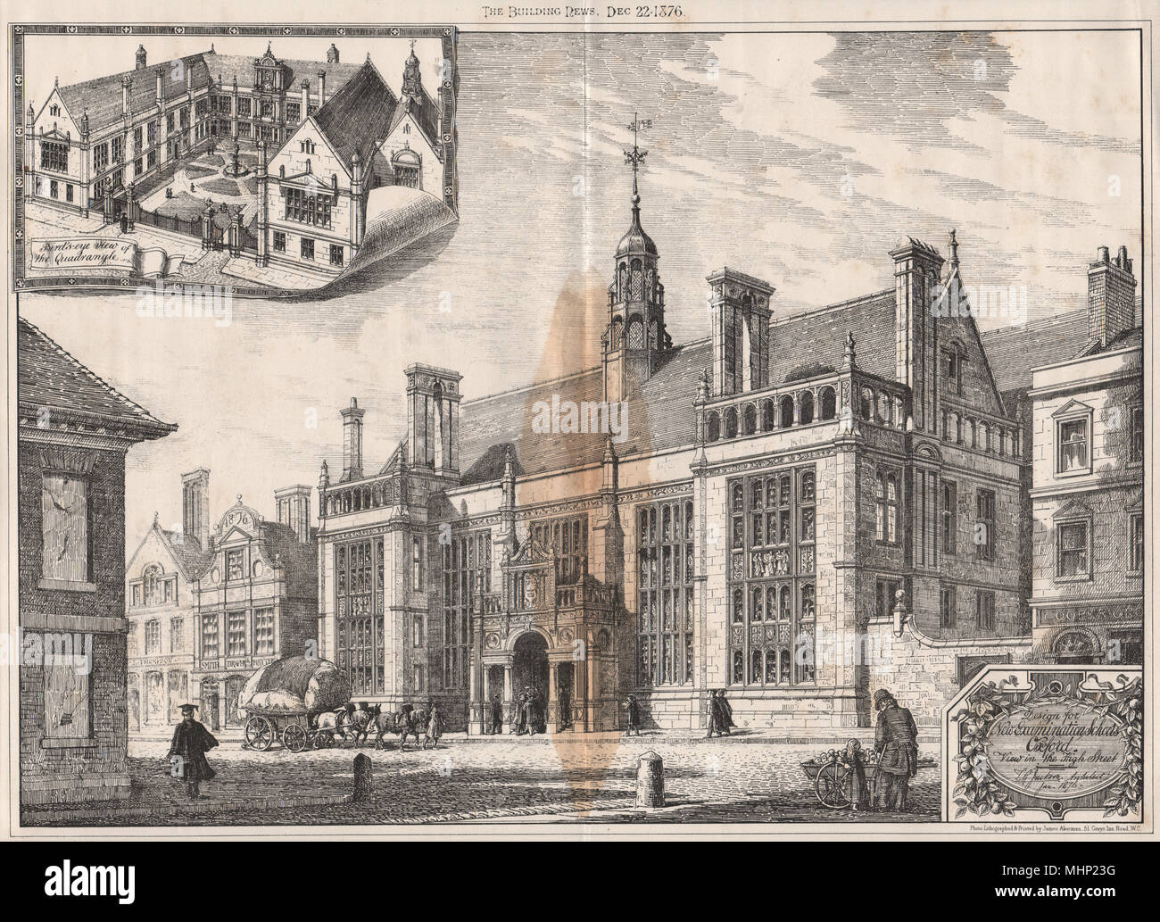 New Examination Schools, Oxford. High street view; JG Jackson Architect