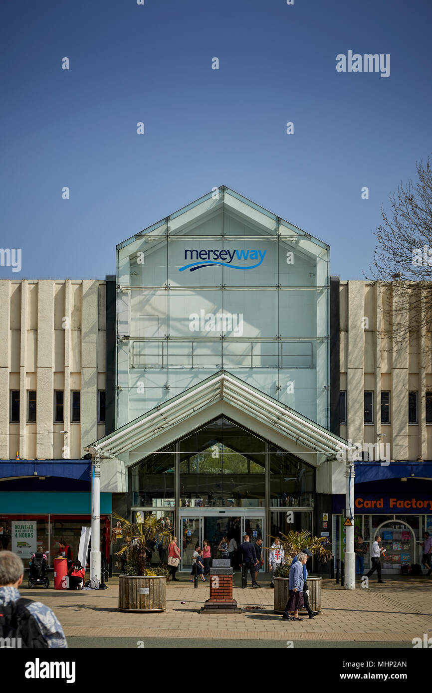 Stockport town centre, Merseyway main front entrance Stock Photo