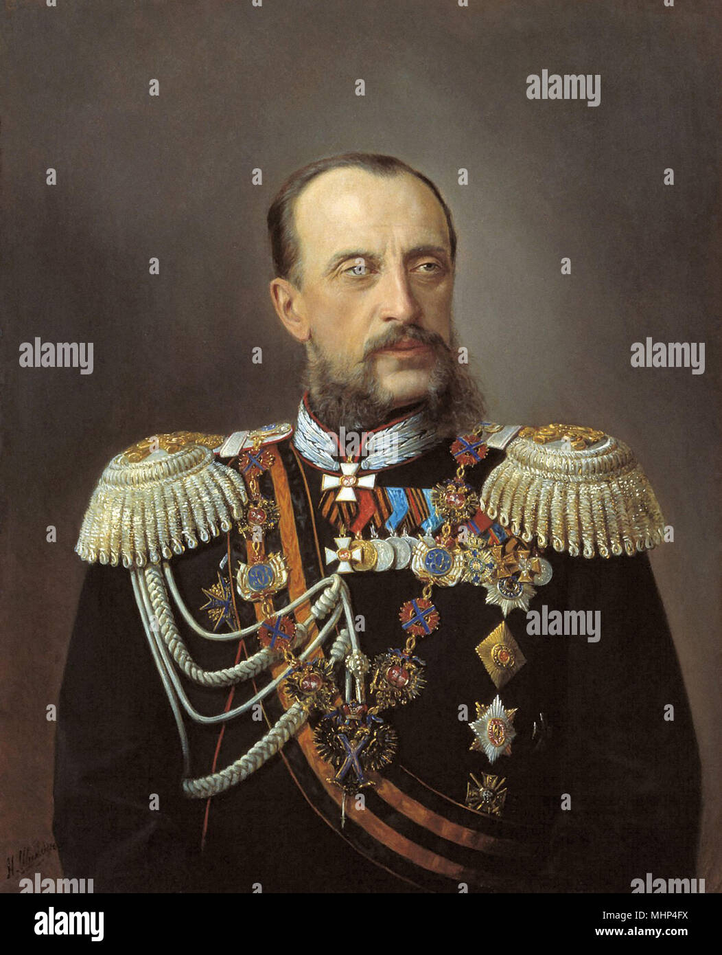 Shilder Nicolai - Grand Duke Nikolai Nikolaevich the Elder of Russia Field Marshal of the Russian Empire Stock Photo