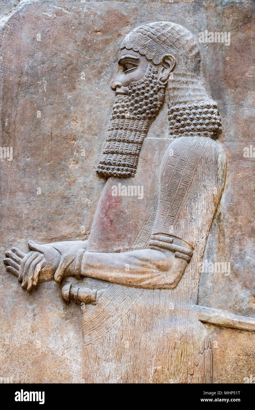 Ancient Babylonia and Assyria sculpture painting from Mesopotamia Stock  Photo - Alamy