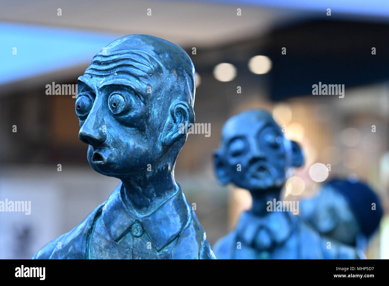 MELBOURNE, AUSTRALIA, AUGUST 16 2017 - Melbourne statues in the streets ...