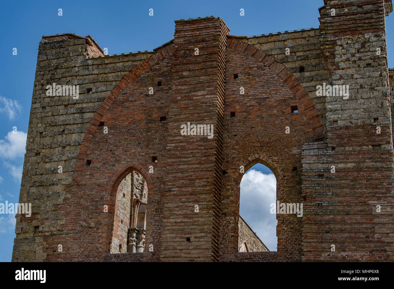 San Galgano Church Without Ceiling No Roof In Tuscany Italy Stock