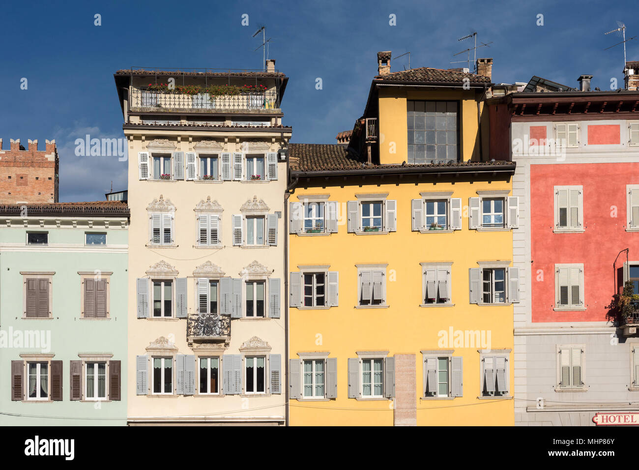 Trento dome main plaza view cityscape Stock Photo