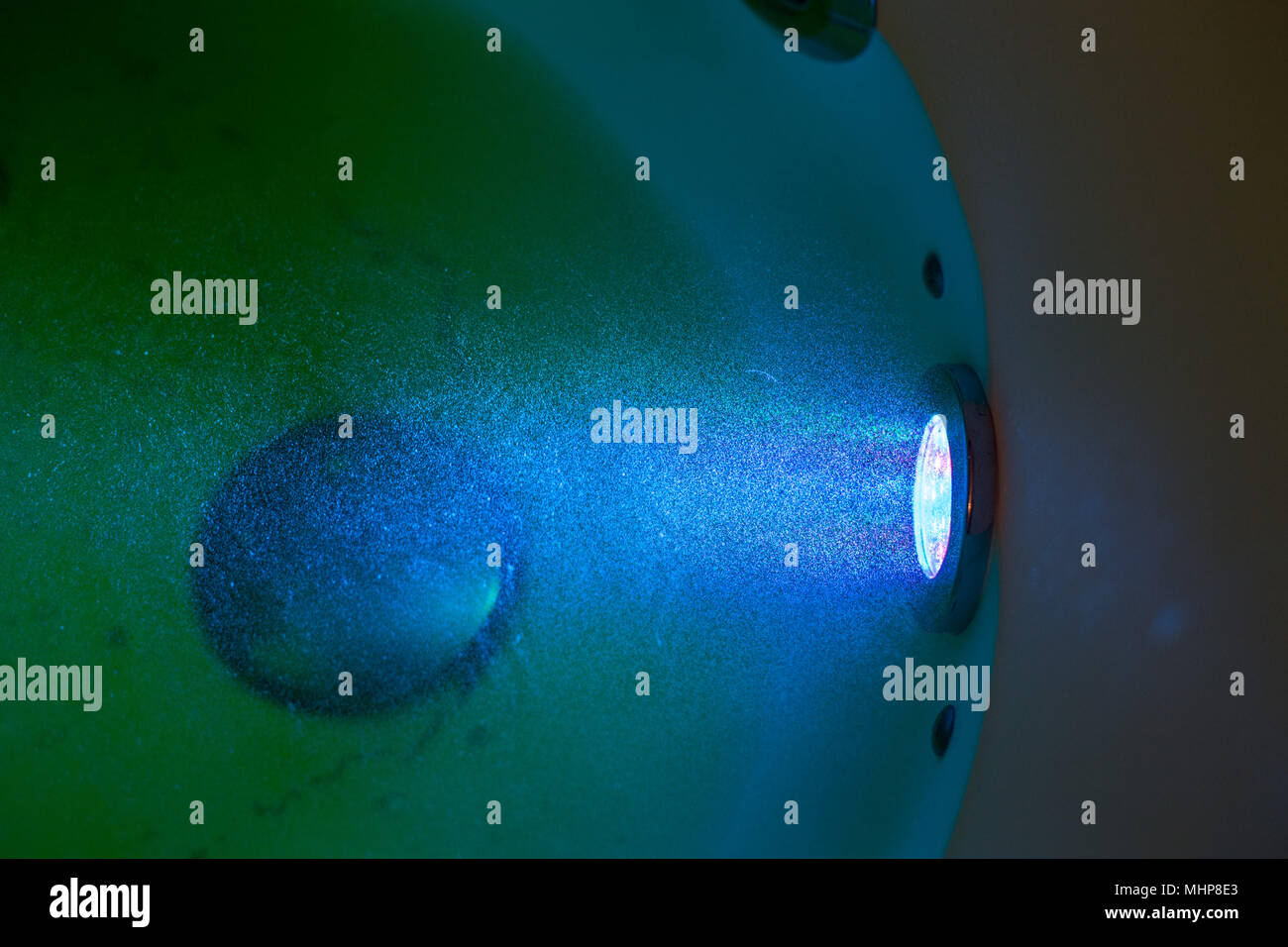 Jacuzzi hot tub whirlpool led lights detail Stock Photo Alamy