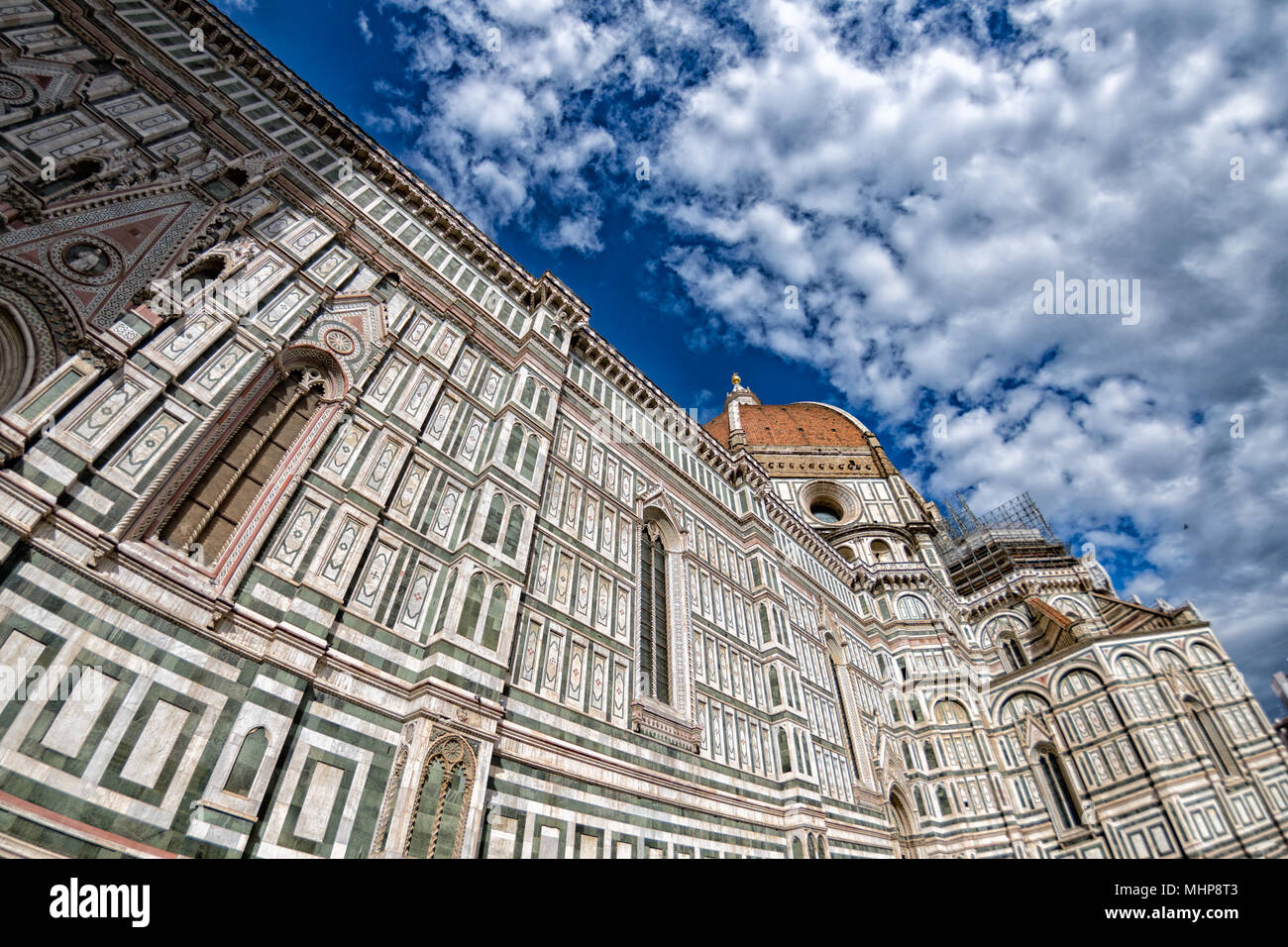 florence dome tower bottom up view fisheye 180 degrees Stock Photo - Alamy