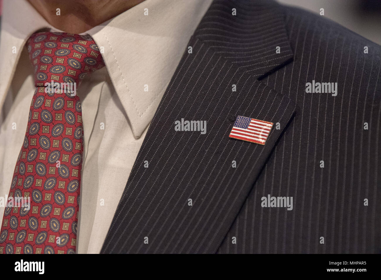 usa pin on formal president dress close up detail Stock Photo Alamy
