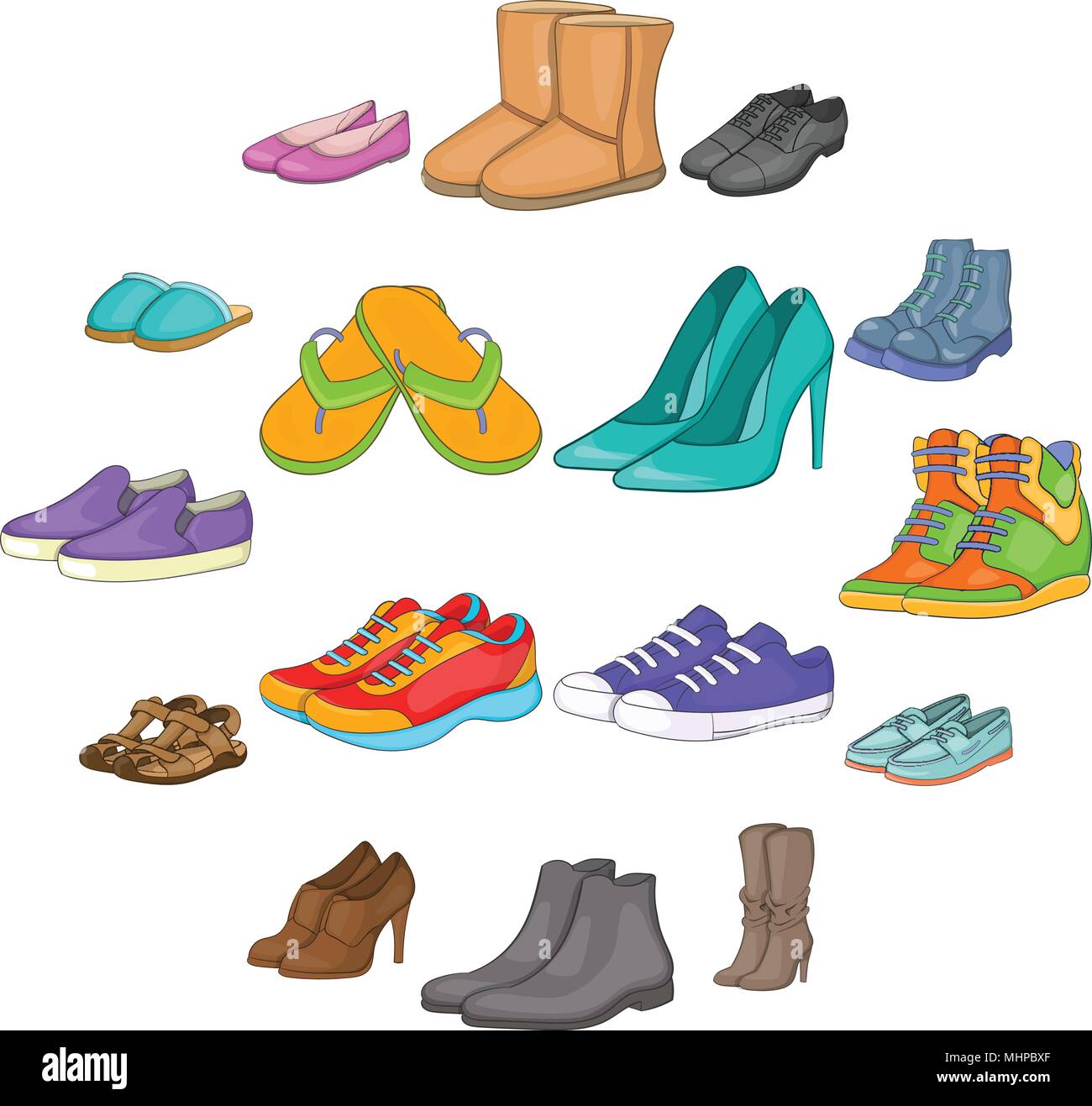 Shoe icons set, cartoon style Stock Vector Image & Art - Alamy Shoe icons set, cartoon style Stock Vector Image & Art - Alamy