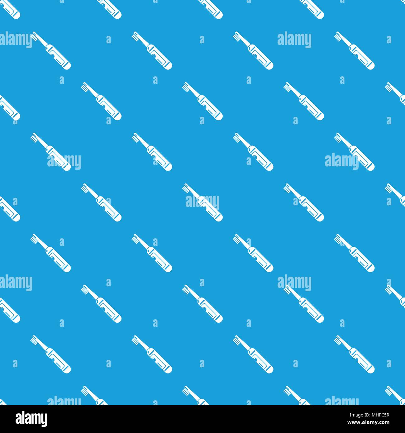 Electric toothbrush pattern vector seamless blue Stock Vector
