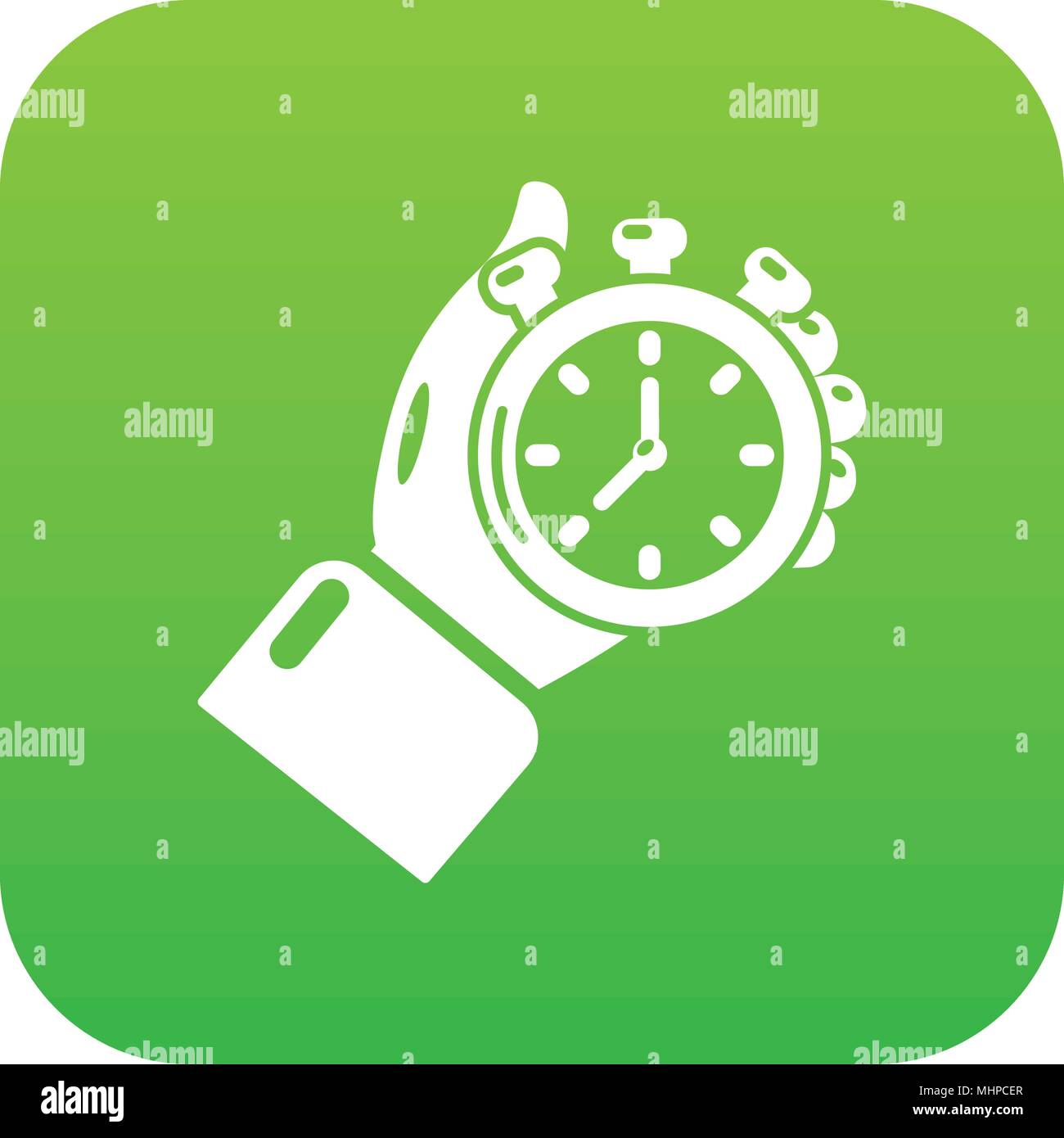 Stopwatch icon green vector Stock Vector Image & Art - Alamy