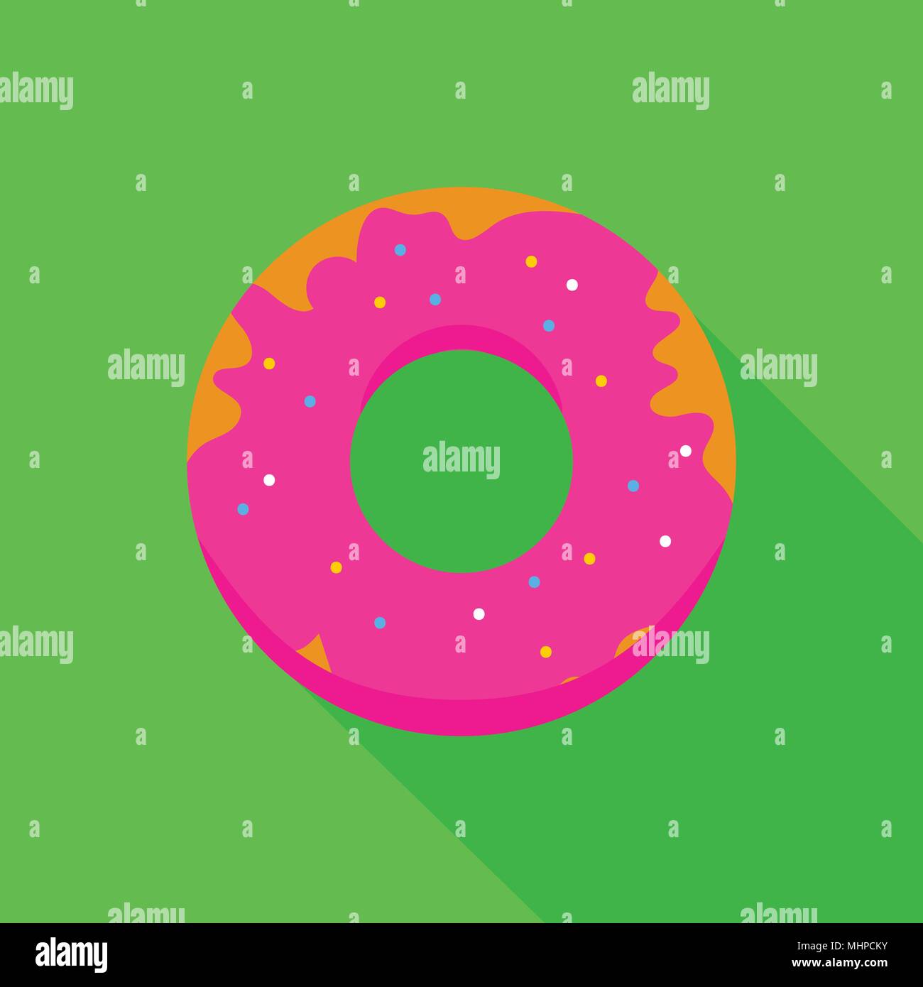 Donut icon, flat style Stock Vector Image & Art - Alamy