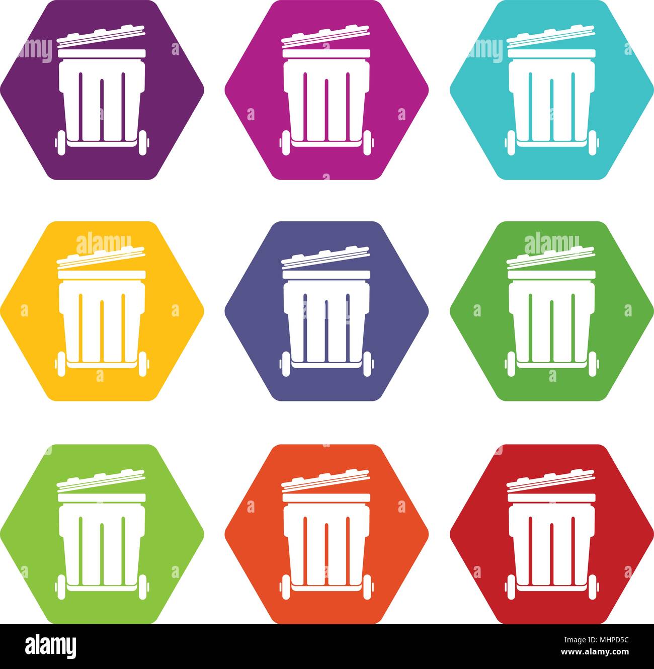 Street container icons set 9 vector Stock Vector Image & Art - Alamy