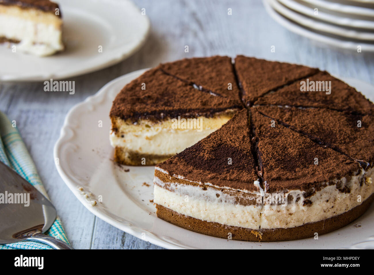 Tiramisu is a popular coffeeflavoured Italian dessert Stock Photo Alamy