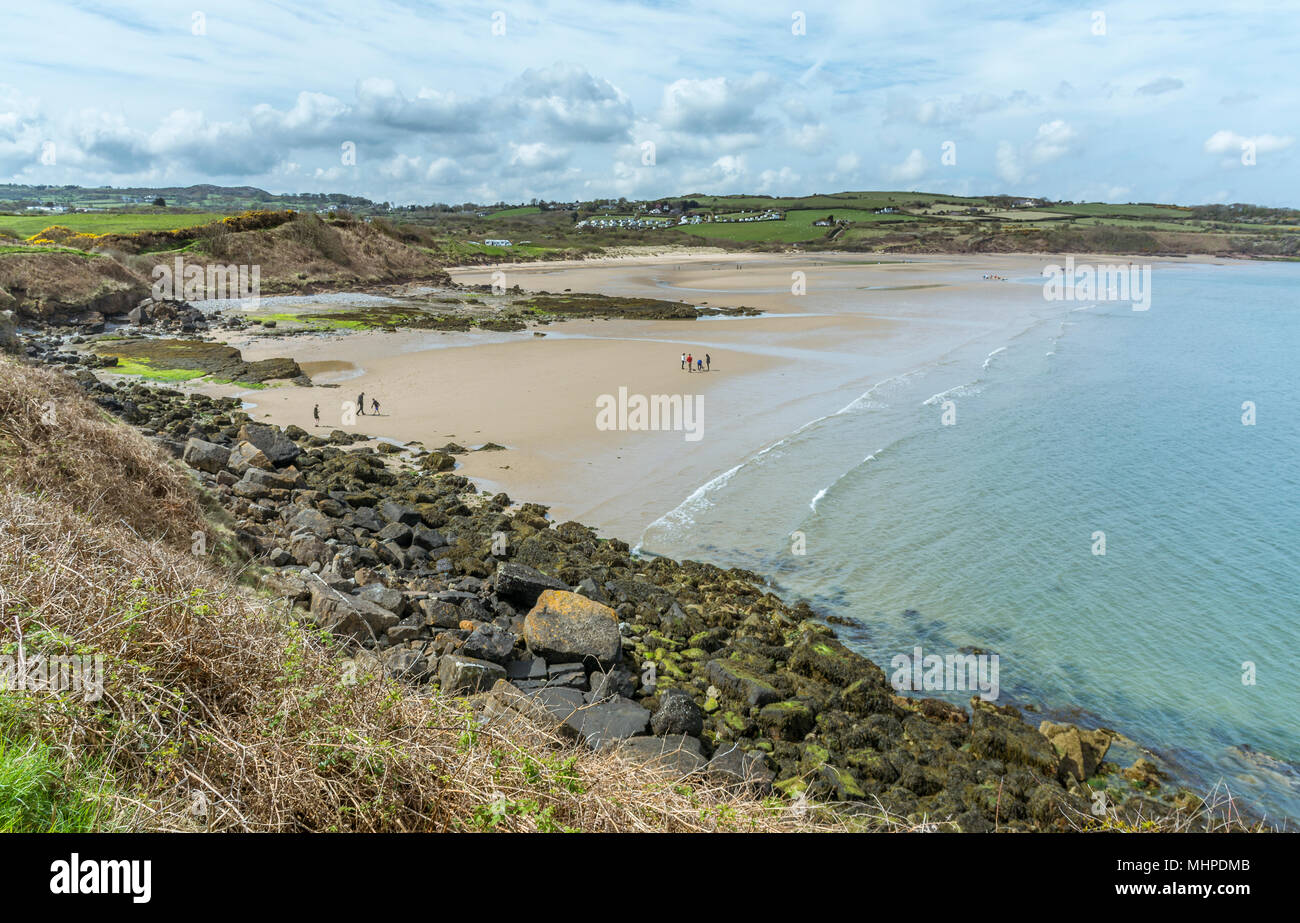 A view of Lligwy beach from the Moelfre to Lligwy coastal path on