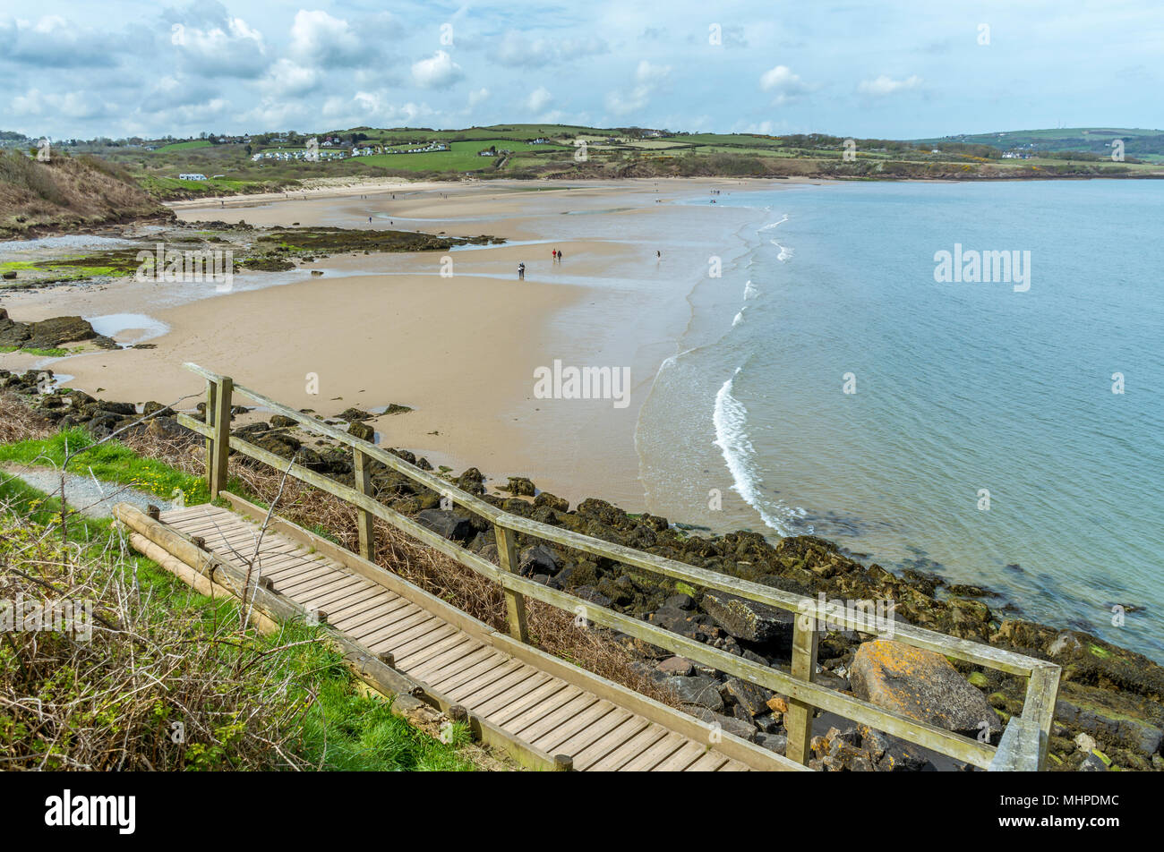 A view of Lligwy beach from the Moelfre to Lligwy coastal path on