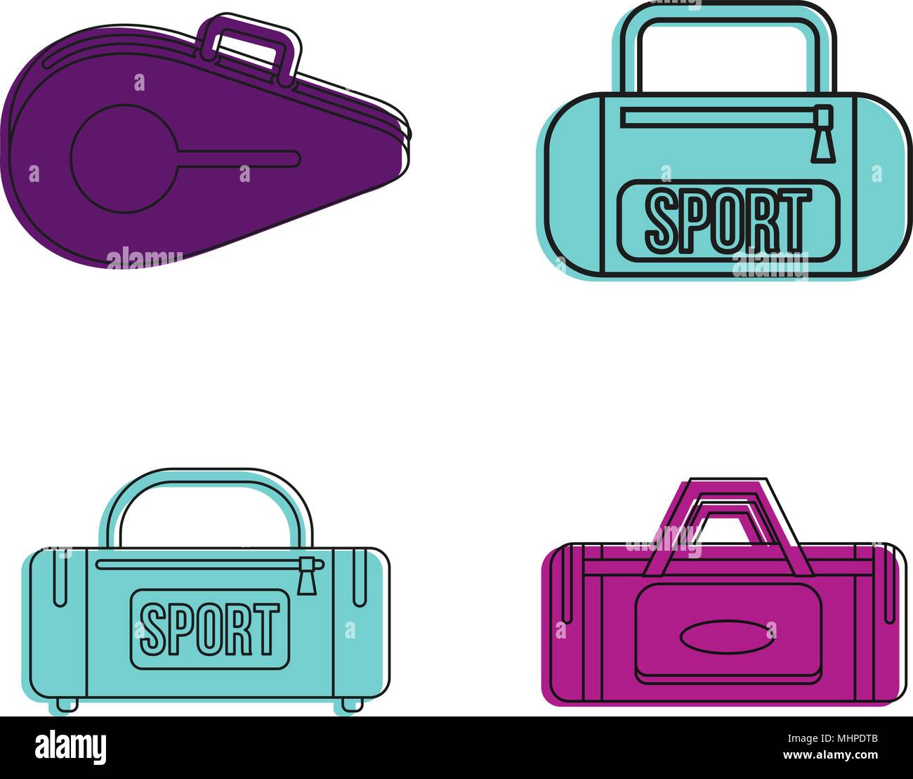 Sport bag icon set, color outline style Stock Vector Image & Art - Alamy
