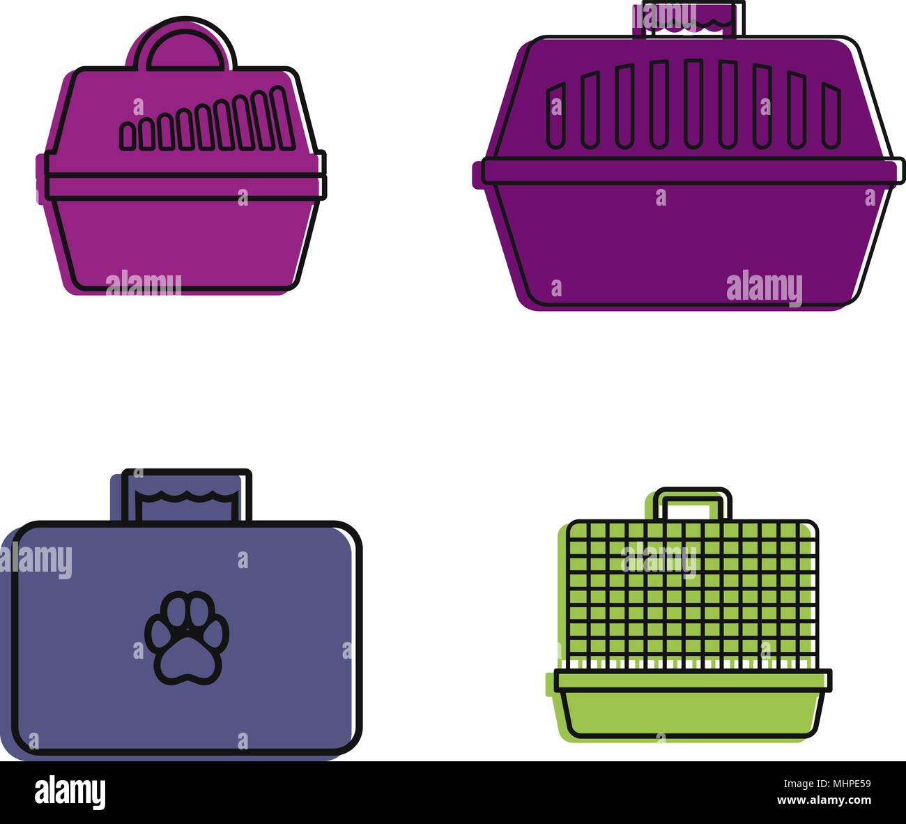 Pet bag icon set, color outline style Stock Vector Image & Art - Alamy
