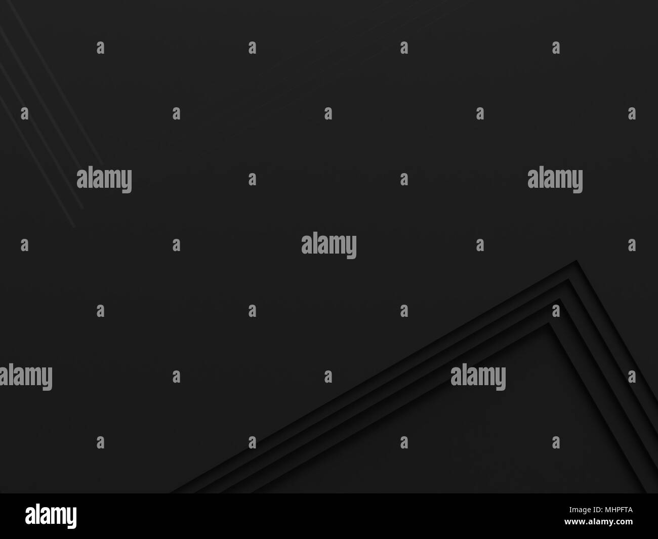black background abstract pattern paper layer stack 3d render backdrop ...