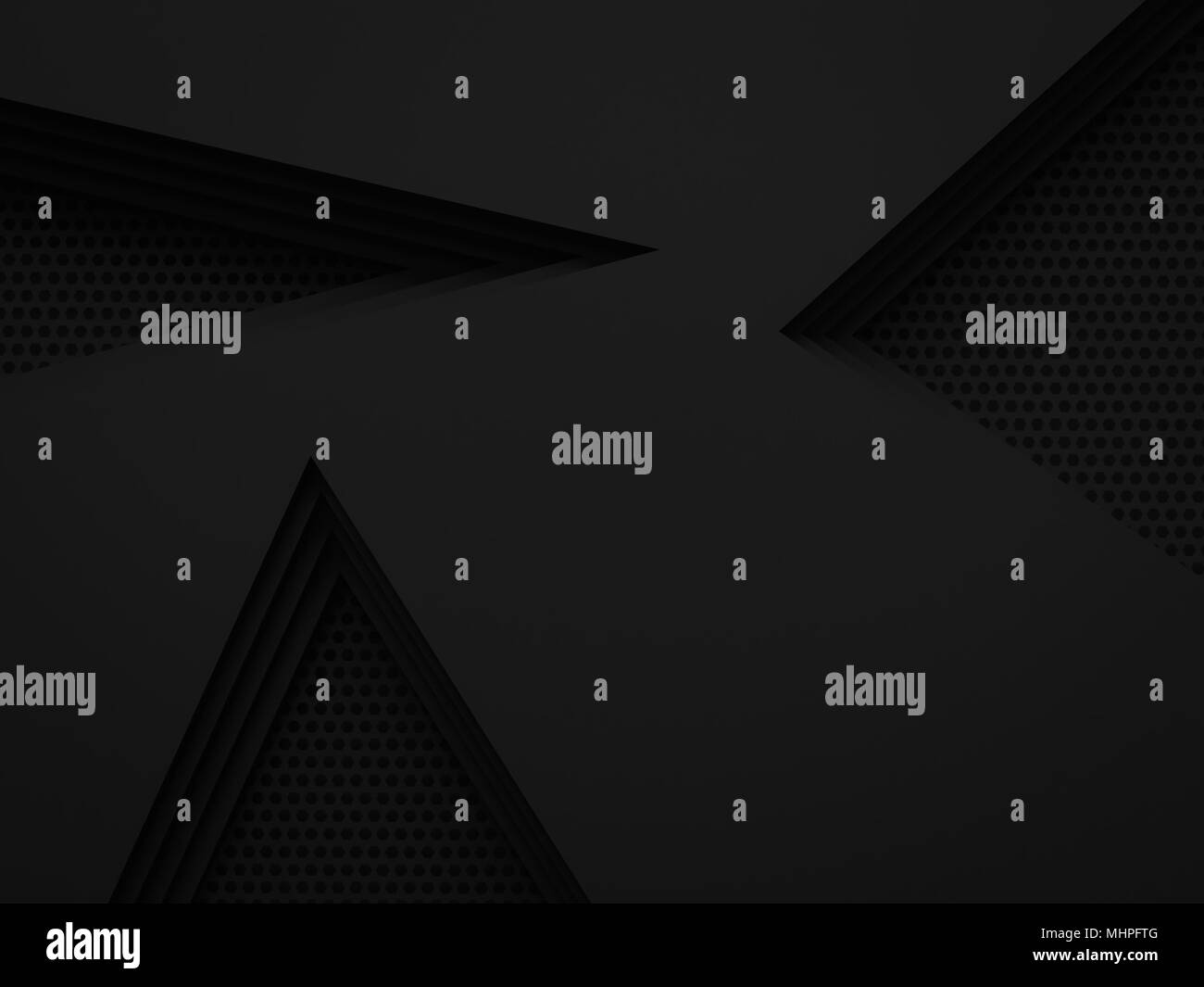 black background abstract pattern paper layer stack 3d render backdrop ...