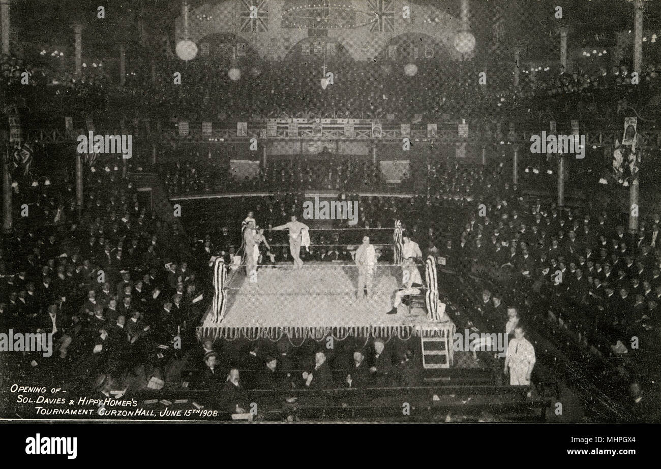 Wrestling match, Curzon Hall, Birmingham, UK Stock Photo