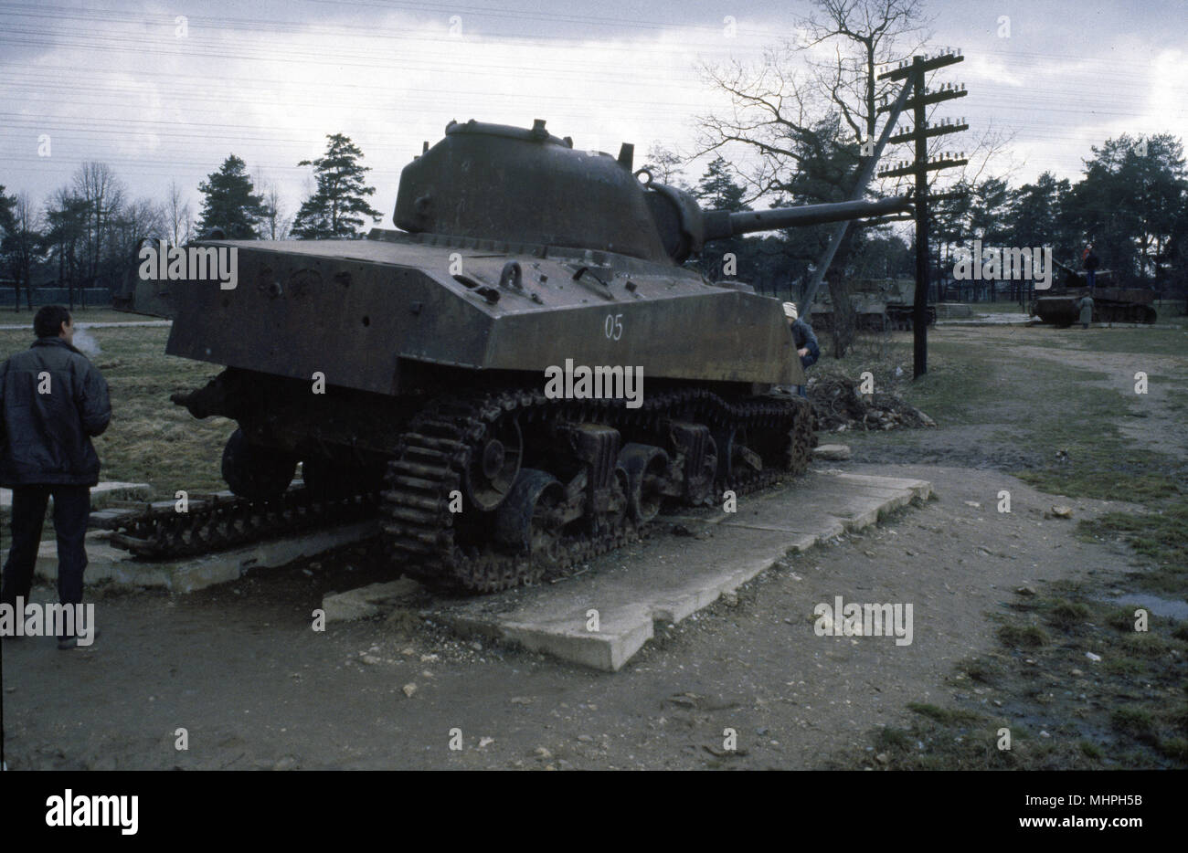 WW2 tank on display, Moscow Oblast, Russia Stock Photo