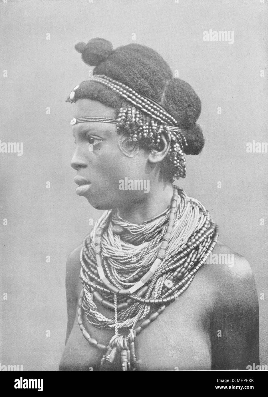 WEST AFRICA. A Cross river woman;  1900 old antique vintage print picture Stock Photo