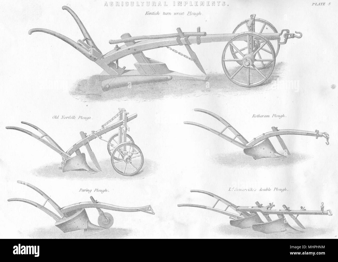 Agricultural plough Black and White Stock Photos & Images Alamy