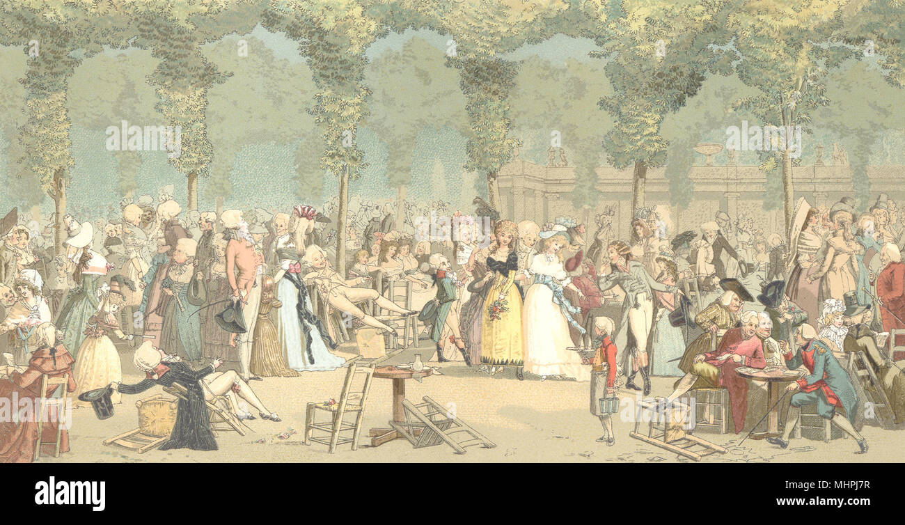 18TH CENTURY FRANCE. Paris. The Palais Royal Garden