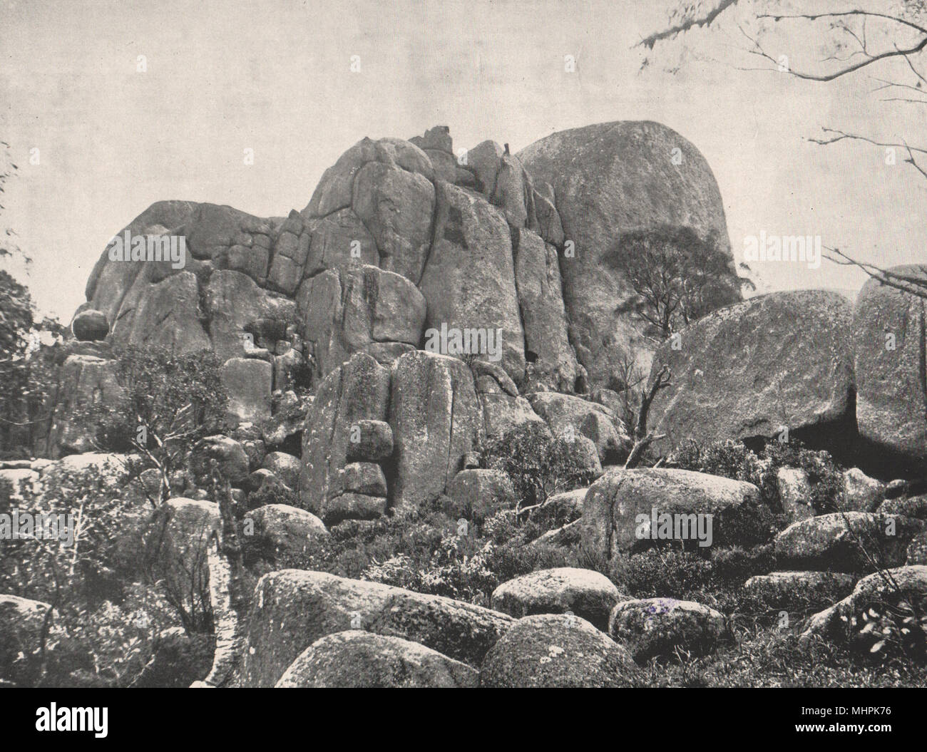 Buffalo Mountains. Eagle Point. Victoria, Australia. 1908 old antique