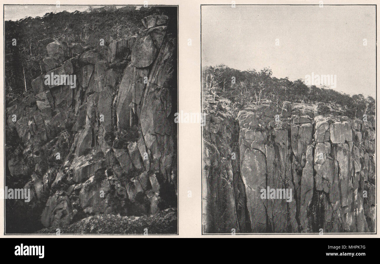 Buffalo Mountains. South & North sides of the Gorge. Victoria, Australia 1908 Stock Photo