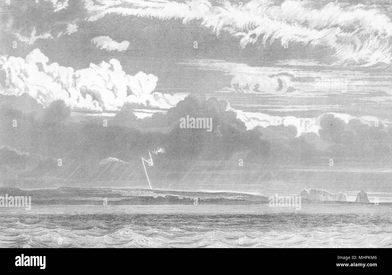 LANDSCAPES. Clouds (4) 1880 old antique vintage print picture Stock ...