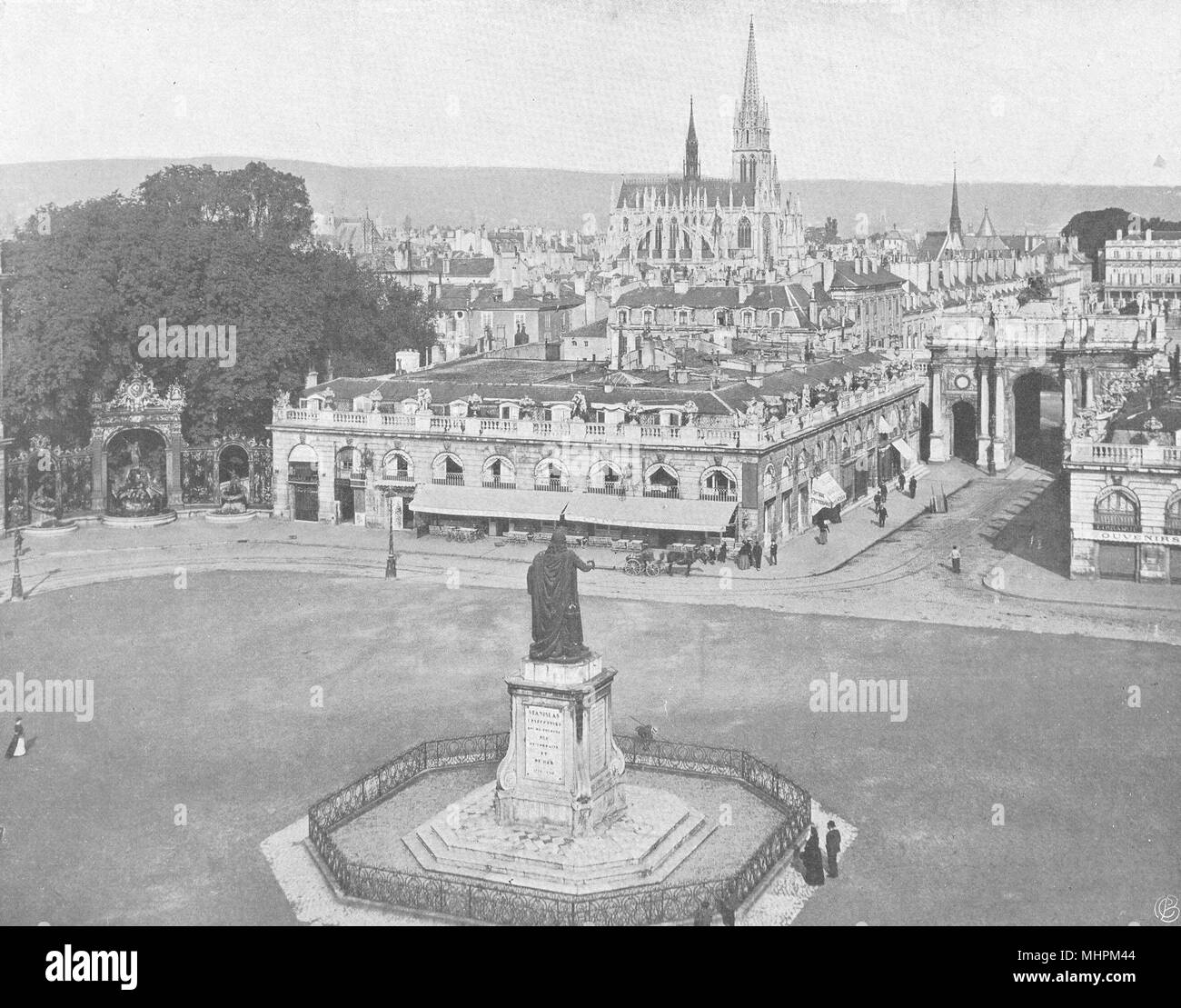 MEURTHE-ET-MOSELLE. Nancy- Place Stanislas 1906 old antique print picture Stock Photo