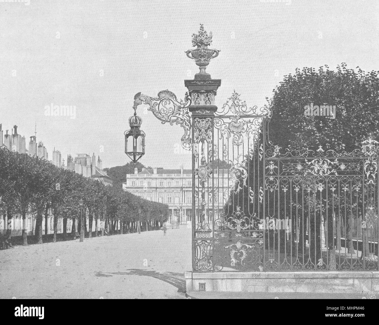 MEURTHE-ET-MOSELLE. Nancy- Grilles de Jean Lamour 1906 old antique print Stock Photo