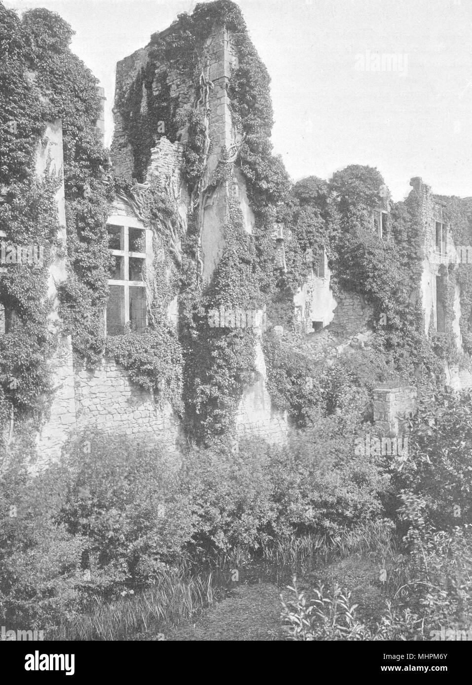 DEUX-SÈVRES. Ruines de la Meilleraye 1904 old antique vintage print picture Stock Photo