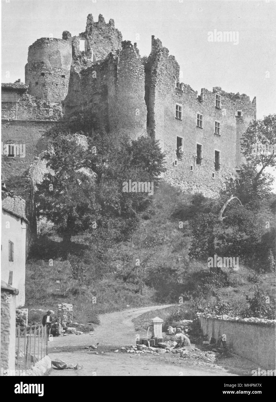 HAUTES-ALPES. Château de Tallard (ensemble)  1904 old antique print picture Stock Photo
