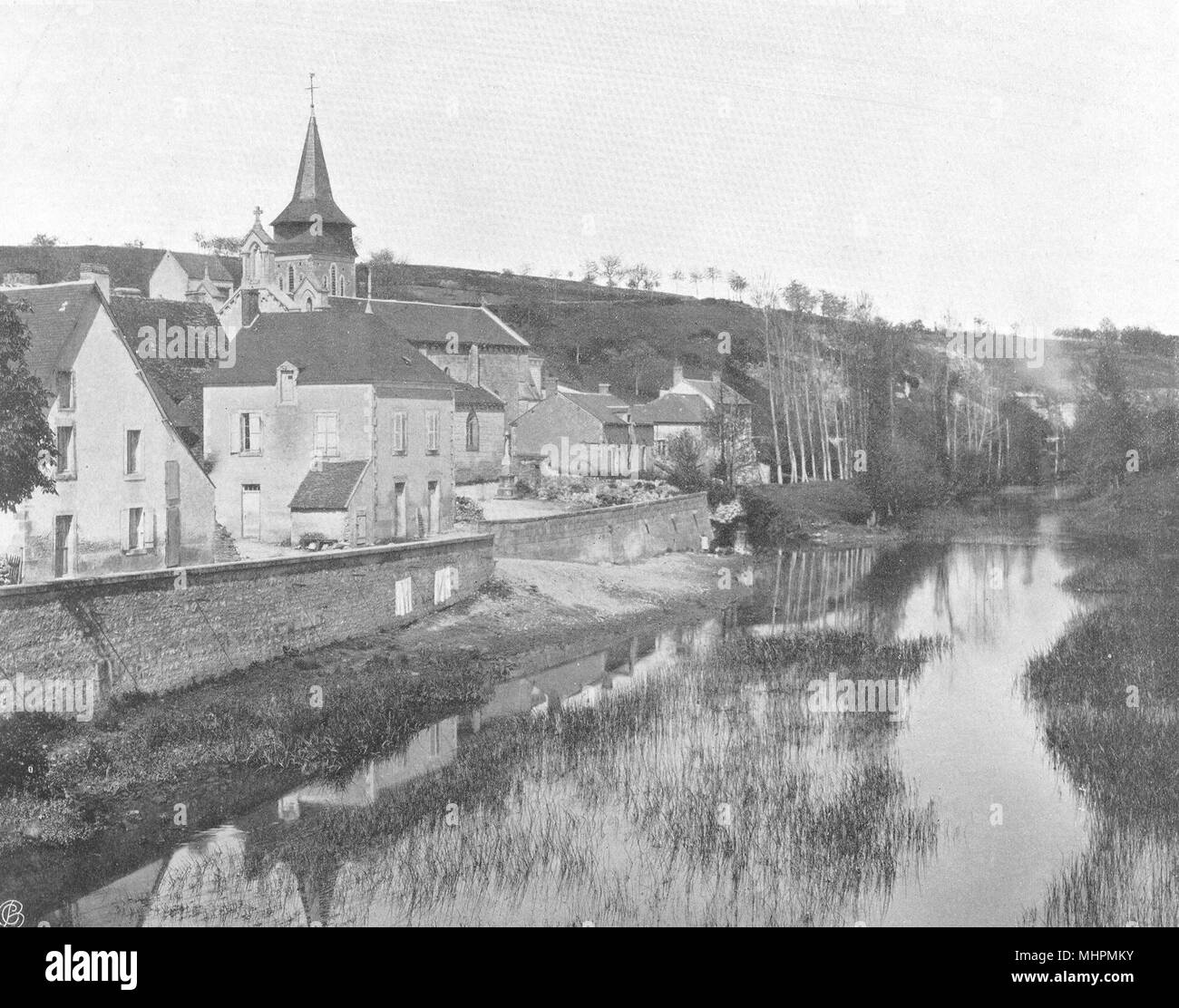 INDRE. Pont- Chrétien 1905 old antique vintage print picture Stock Photo