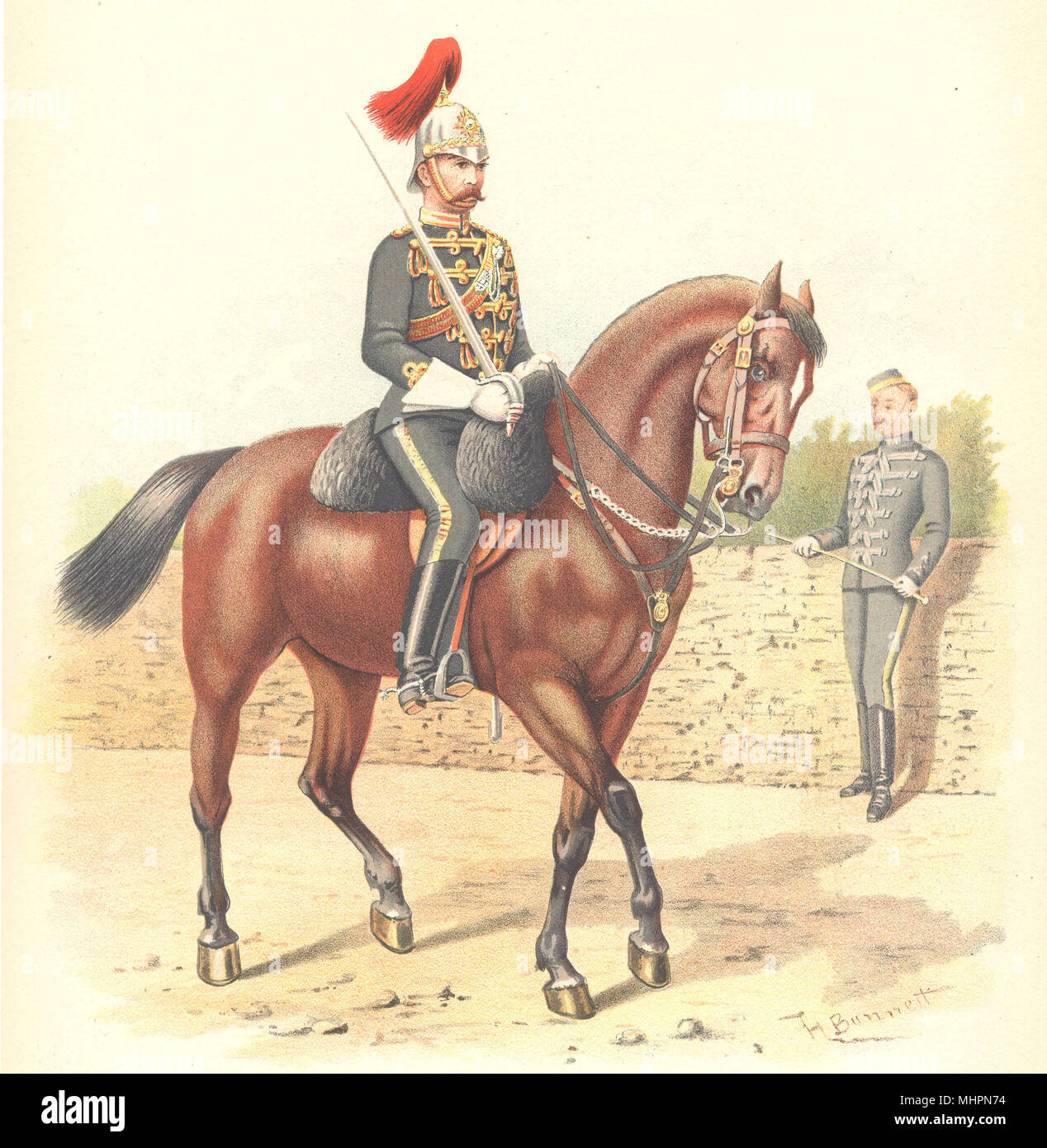 CANADIAN MILITIA UNIFORMS. 6th Cavalry Regiment (Hussars, Canada) 1890 print Stock Photo