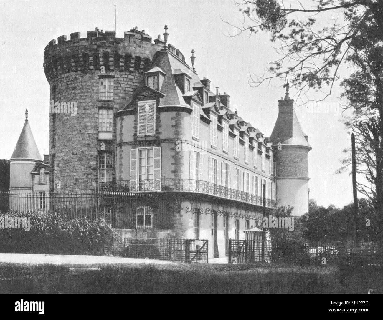 YVELINES. Château de Rambouillet 1902 old antique vintage print picture Stock Photo