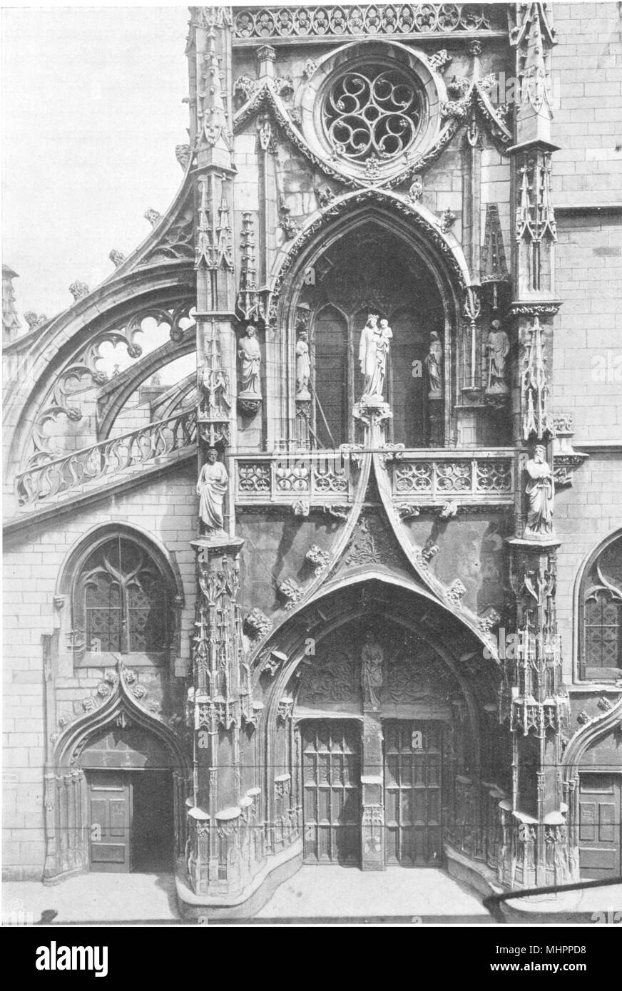 RHÔNE. Église de Villefranche 1903 old antique vintage print picture Stock Photo