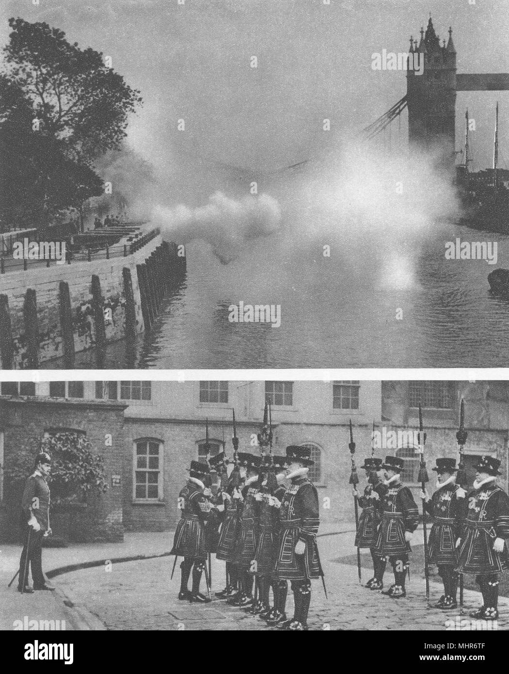 LONDON. King's birthday salute. Easter ceremony at the Tower of London