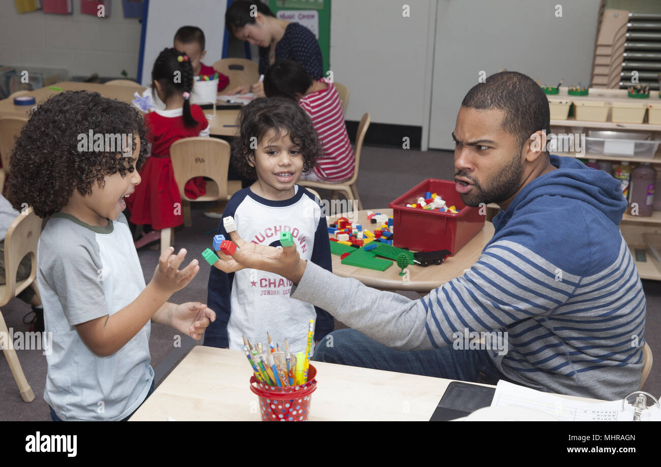 Preschool on the Lower East Side, Manhattan, New York City. Stock Photo
