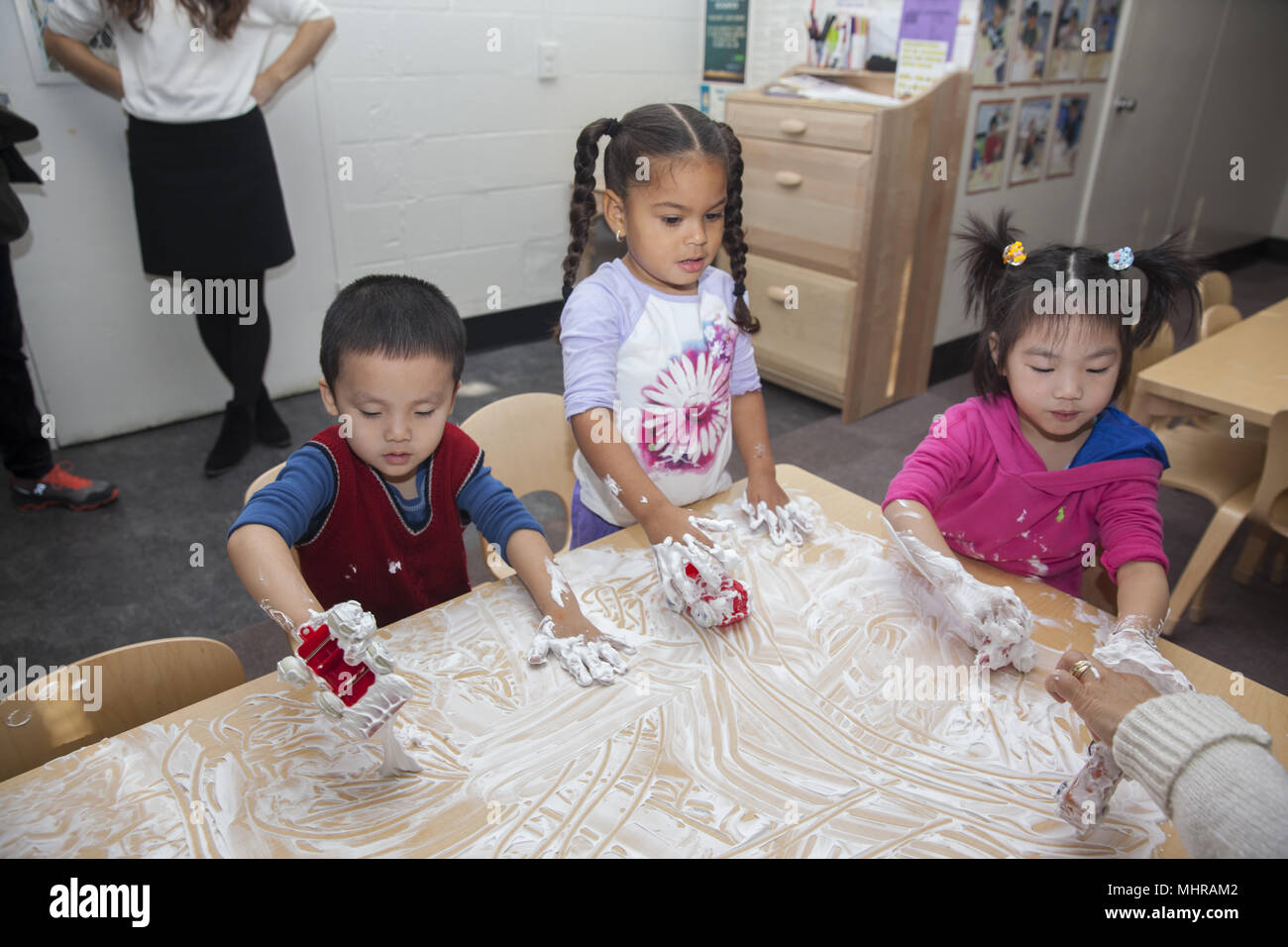 Preschool on the Lower East Side, Manhattan, New York City. Stock Photo