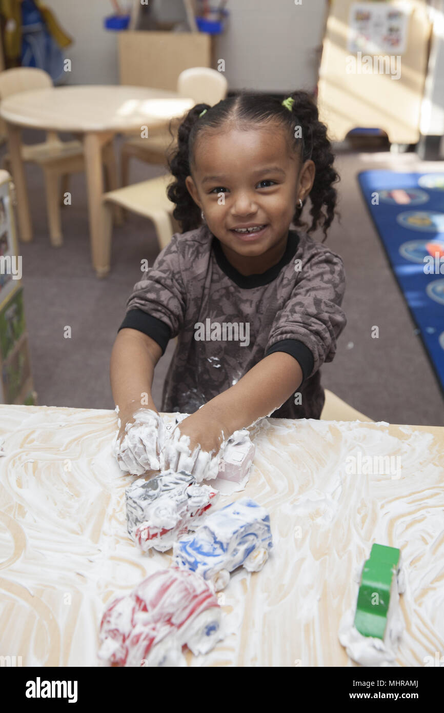 Preschool on the Lower East Side, Manhattan, New York City. Stock Photo
