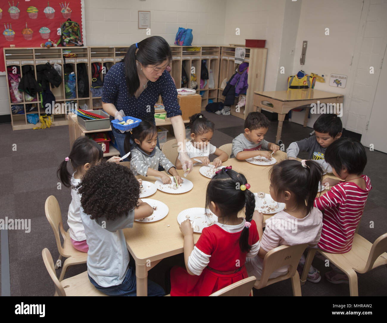 Preschool on the Lower East Side, Manhattan, New York City. Stock Photo