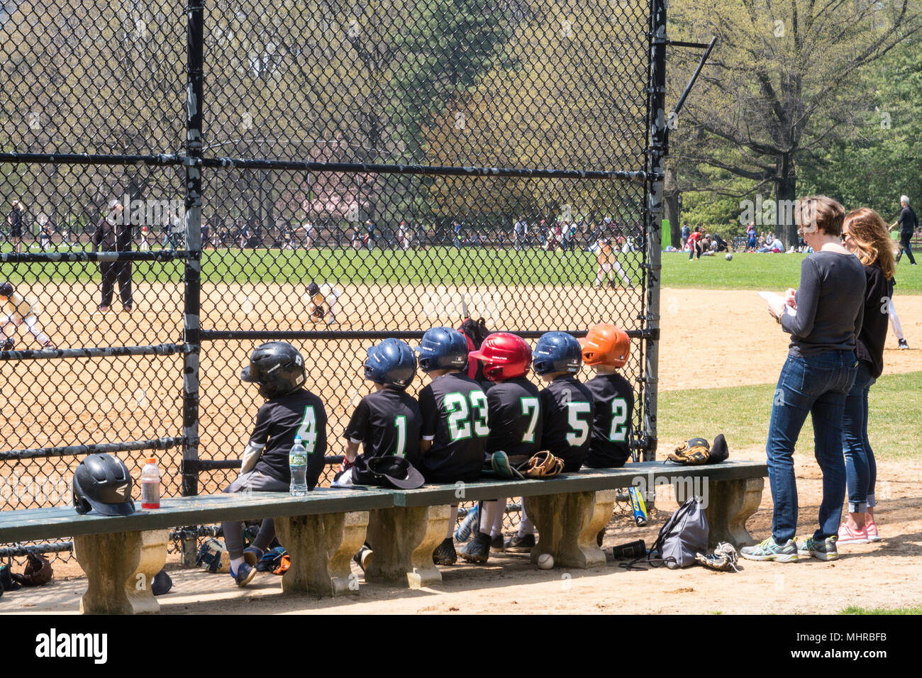 Boys Playing Softball in Central Park, NYC, USA Stock Photo Alamy