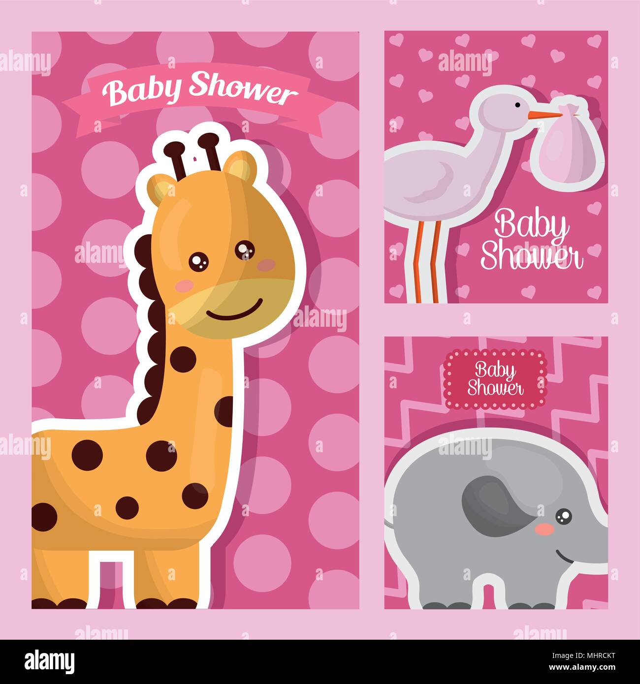 baby shower card Stock Vector Image & Art - Alamy