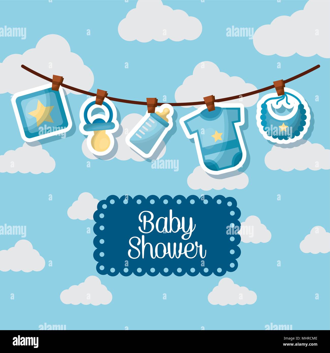 baby shower card Stock Vector Image & Art Alamy