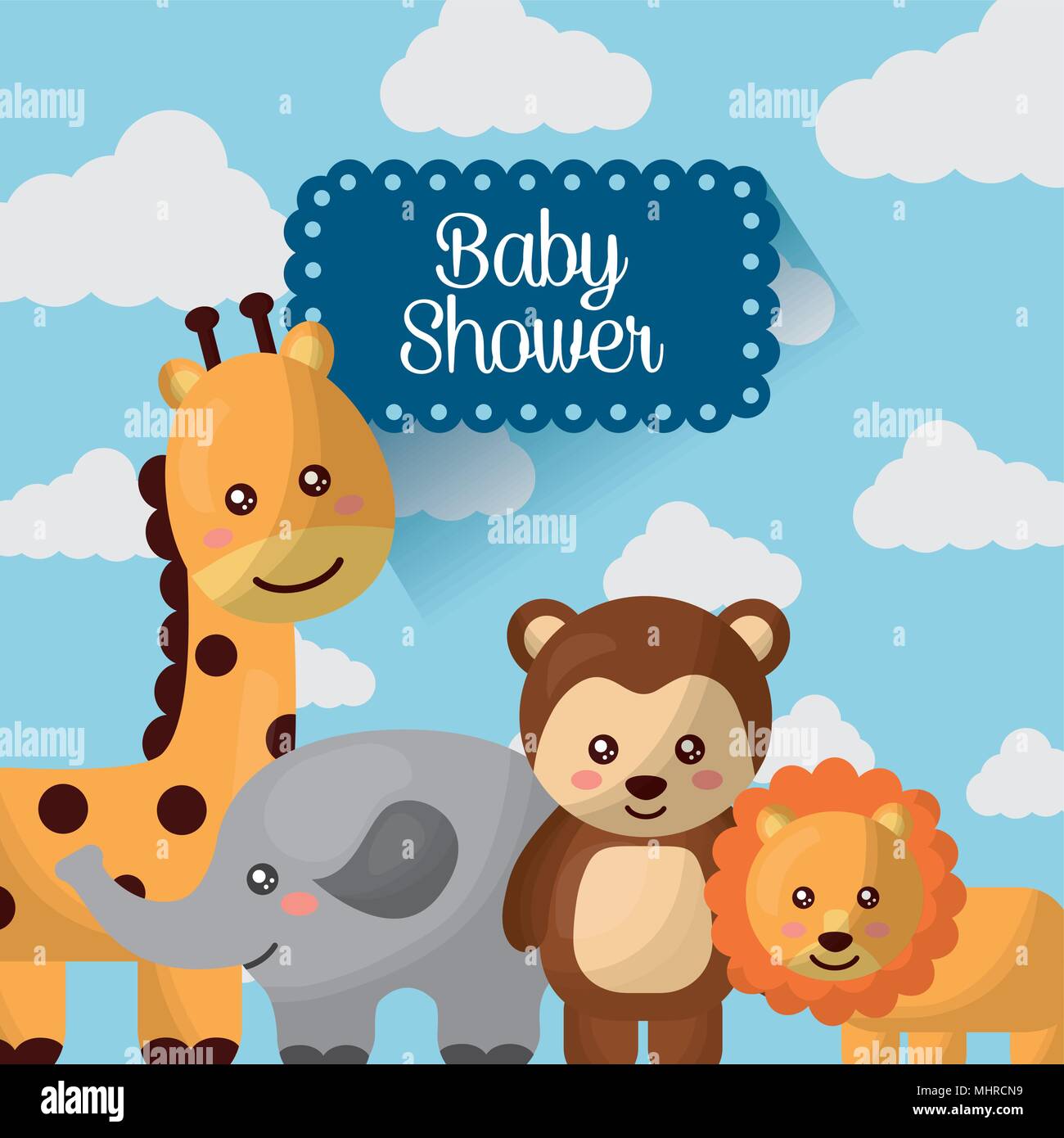 baby shower card Stock Vector Image & Art - Alamy