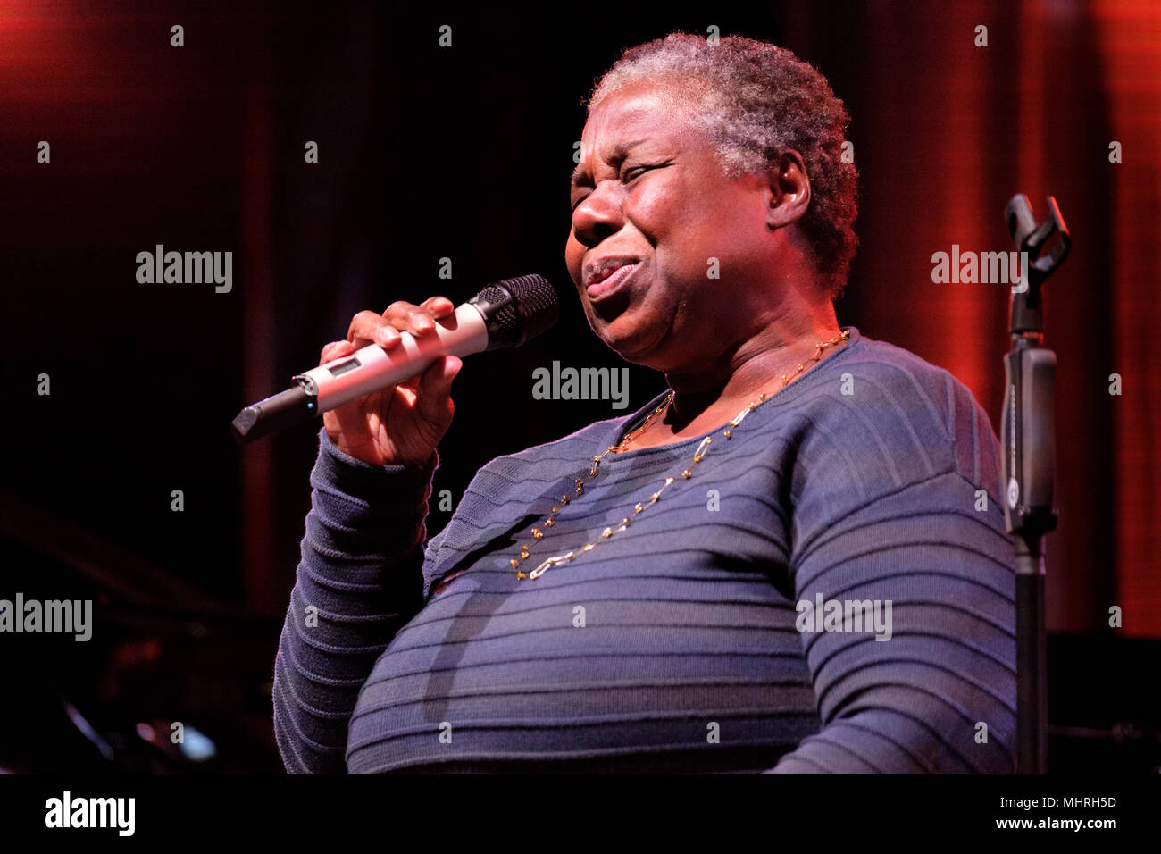 Cheltenham, UK, May 2, 2018. American jazz and R&B singer, Randy Crawford performs at the 2018 Jazz Festival. Credit: MusicLive/ Alamy Live News Stock Photo