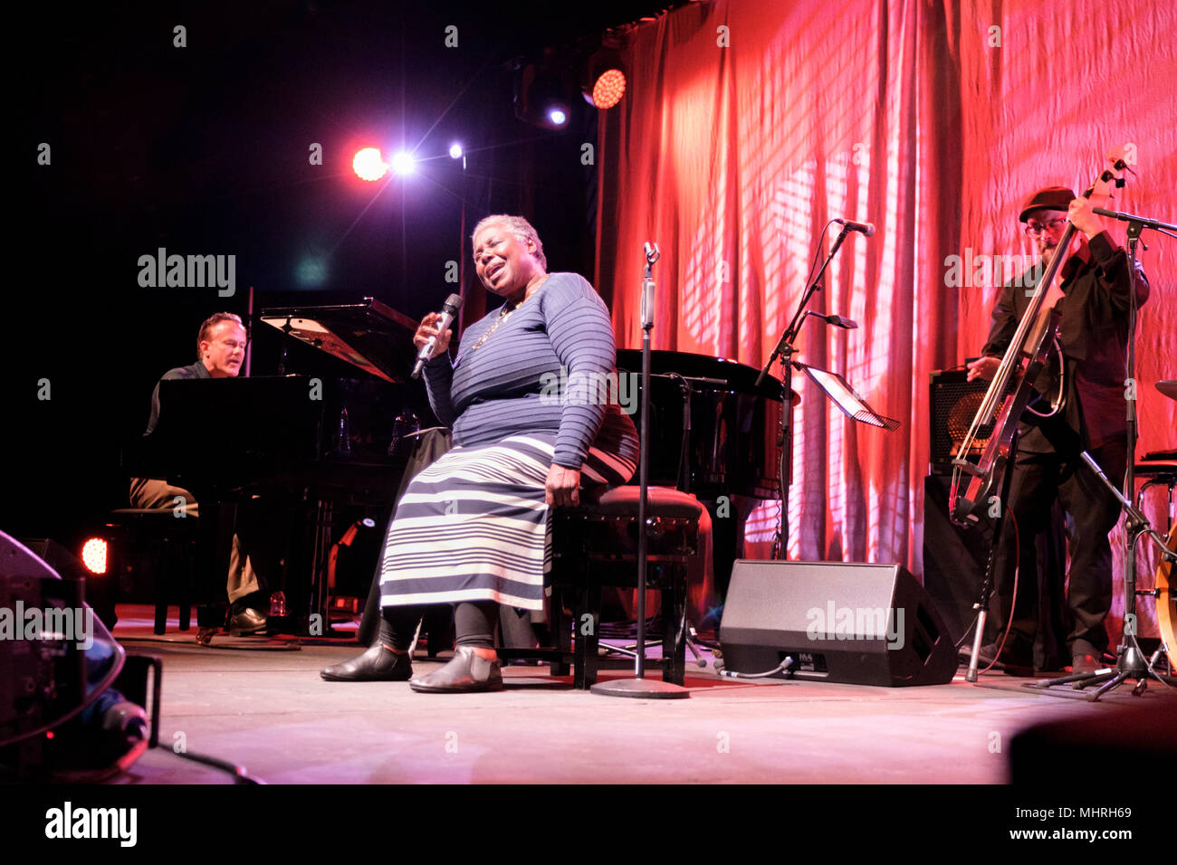 Cheltenham, UK, May 2, 2018. American jazz and R&B singer, Randy Crawford performs at the 2018 Jazz Festival. Credit: MusicLive/ Alamy Live News Stock Photo