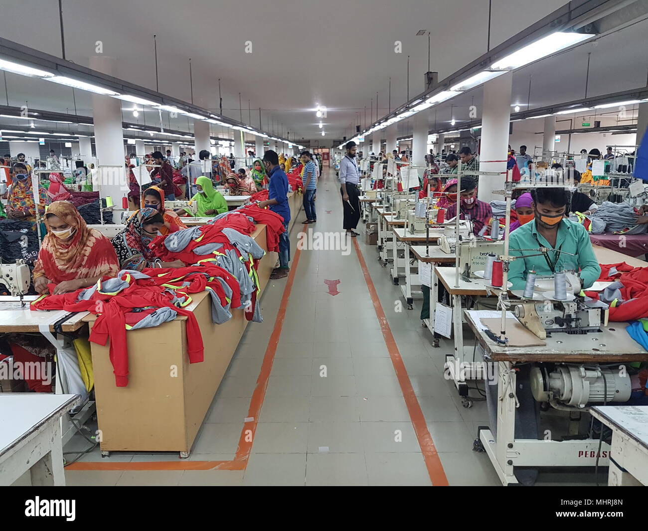 08 April 2018 Bangladesh Gazipur Red Markings On The Floor Show